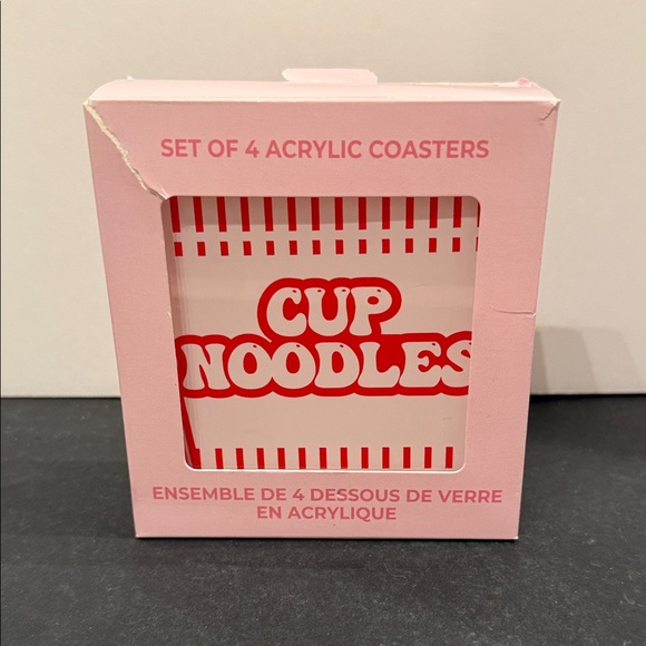 Cup Noodles Acrylic Coasters Set of 4 NEW in box! - Picture 1 of 12